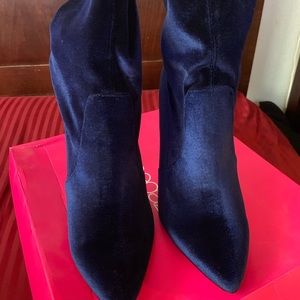 Blue ankle boots